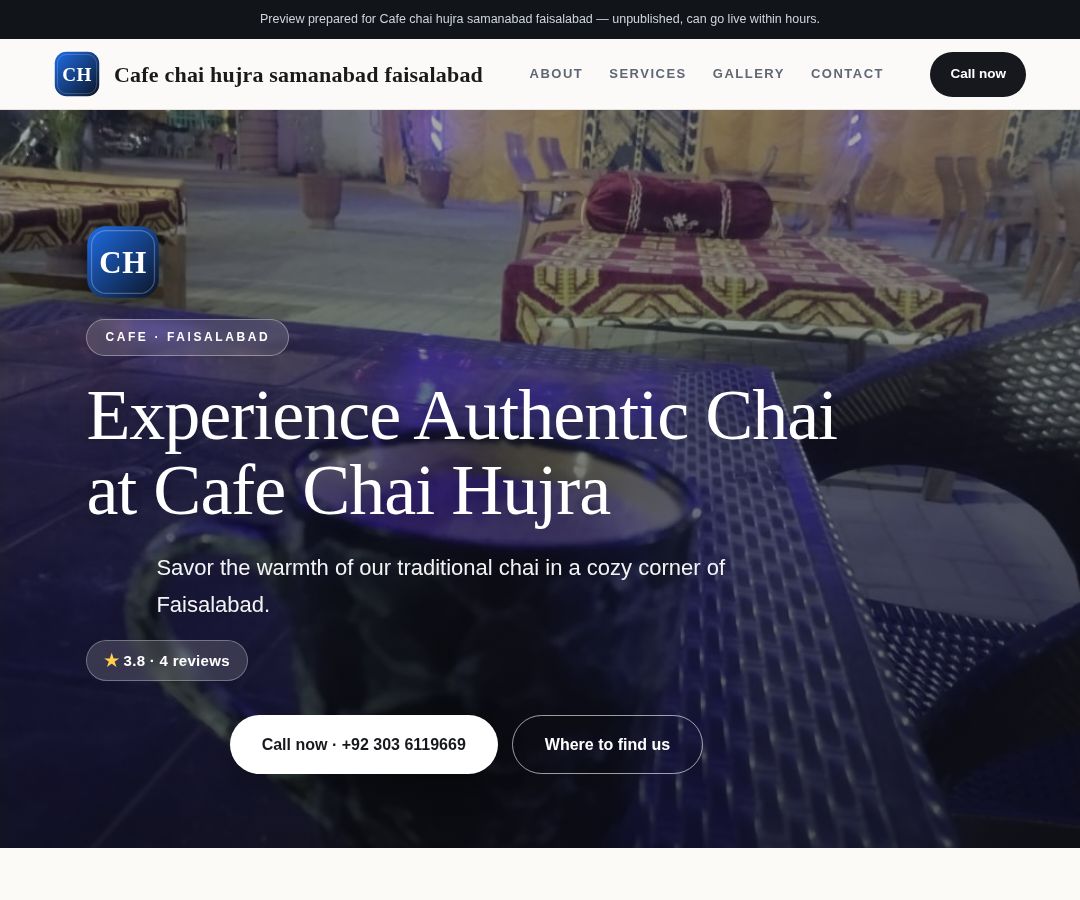 Cafe chai hujra samanabad faisalabad