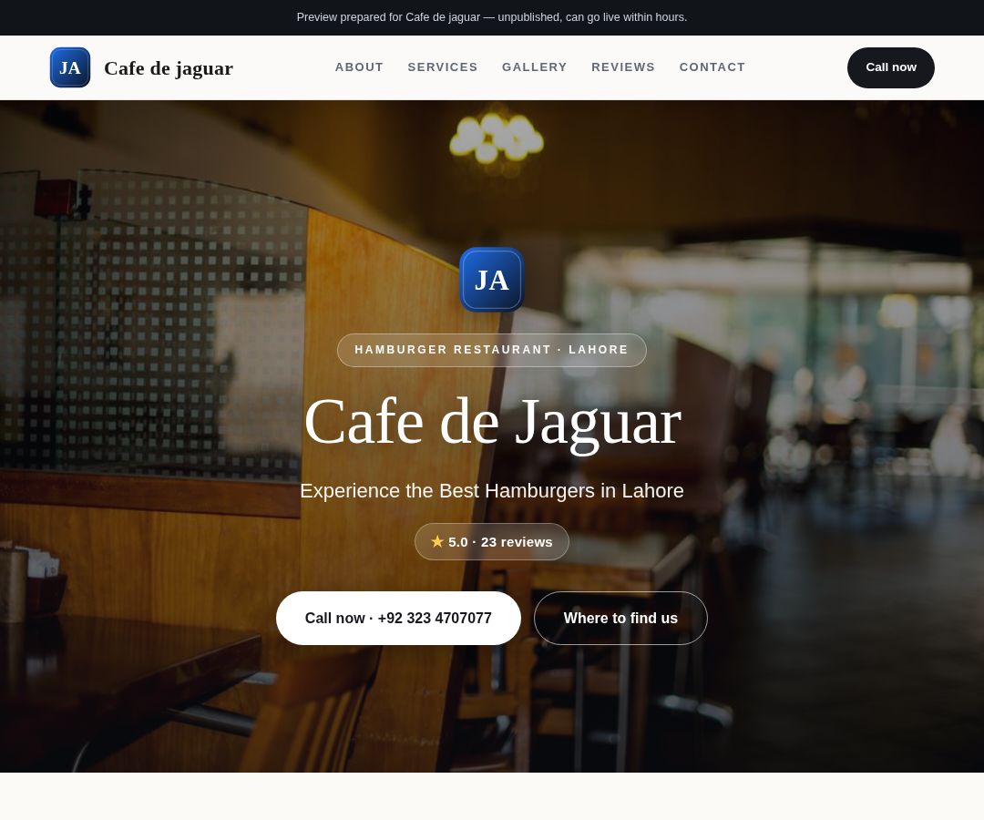 Cafe de jaguar