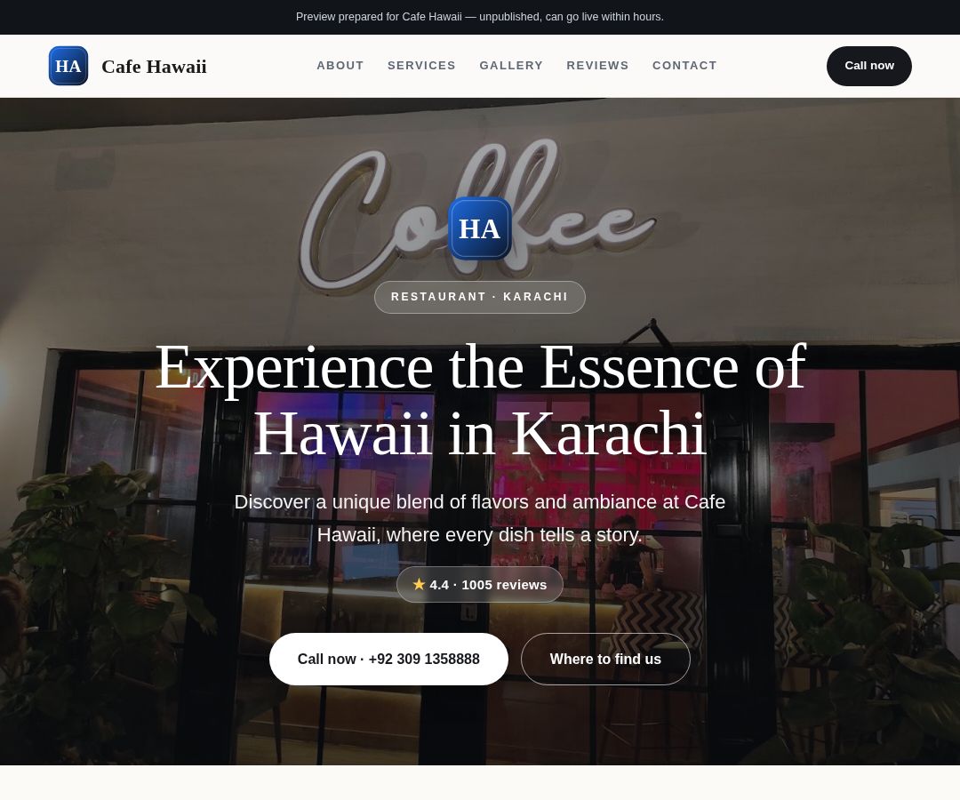 Cafe Hawaii
