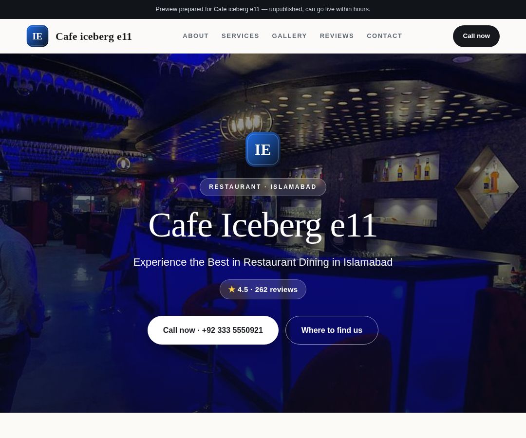 Cafe iceberg e11