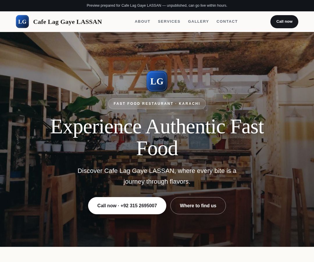 Cafe Lag Gaye LASSAN