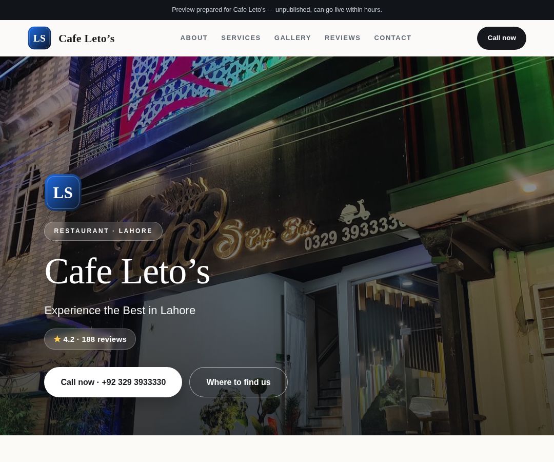 Cafe Leto’s