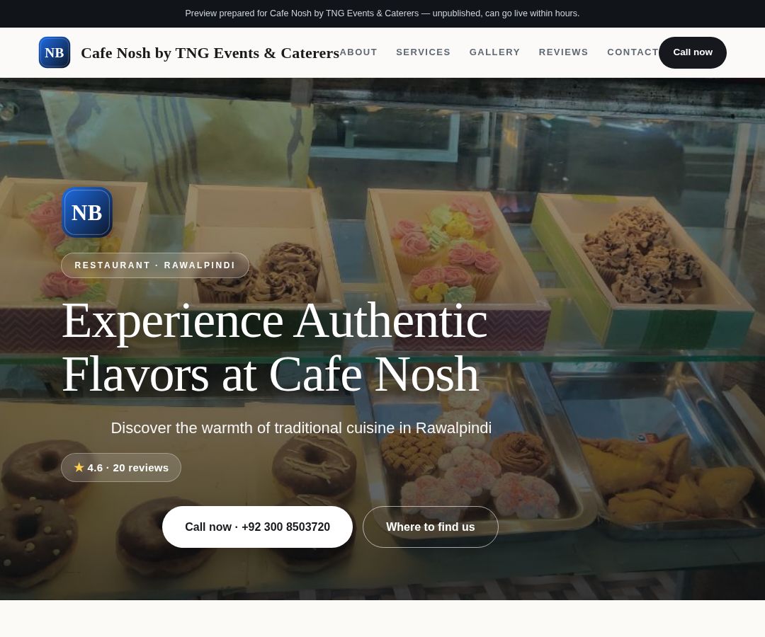 Cafe Nosh by TNG Events & Caterers
