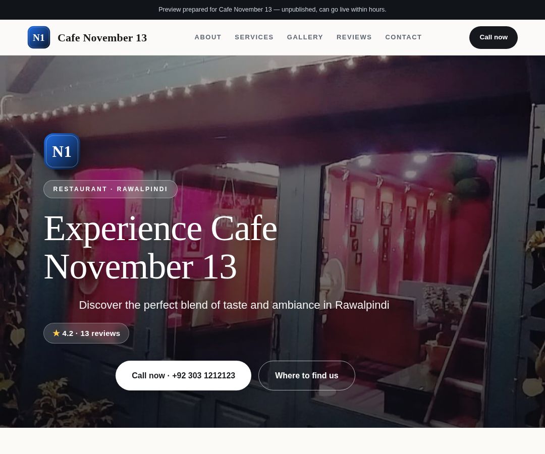 Cafe November 13
