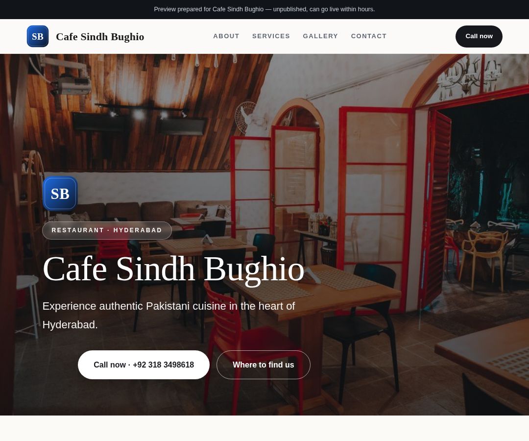 Cafe Sindh Bughio