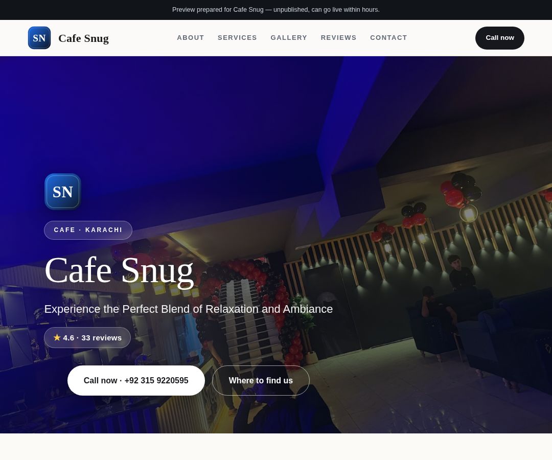 Cafe Snug