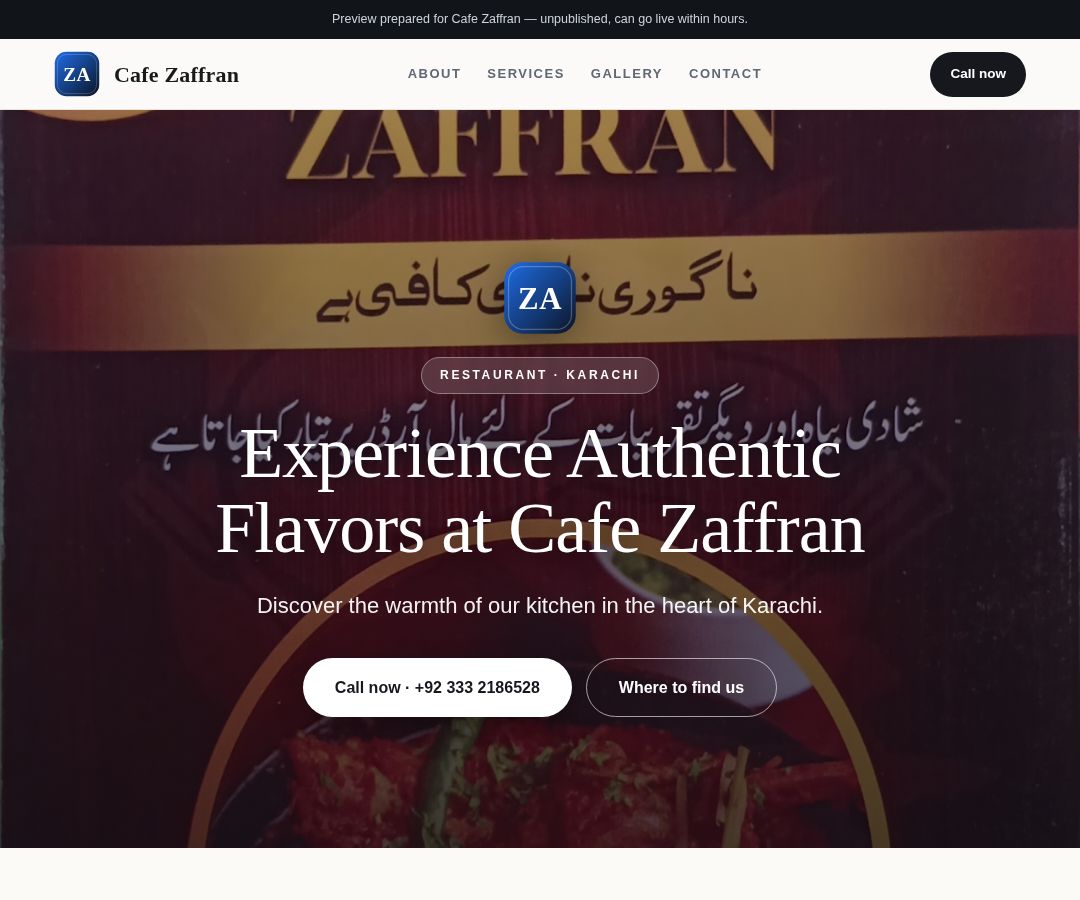 Cafe Zaffran