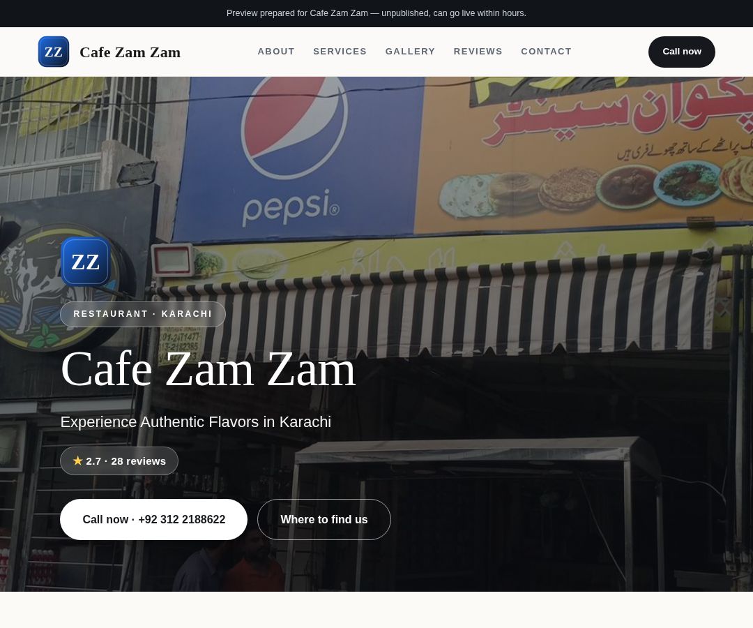 Cafe Zam Zam
