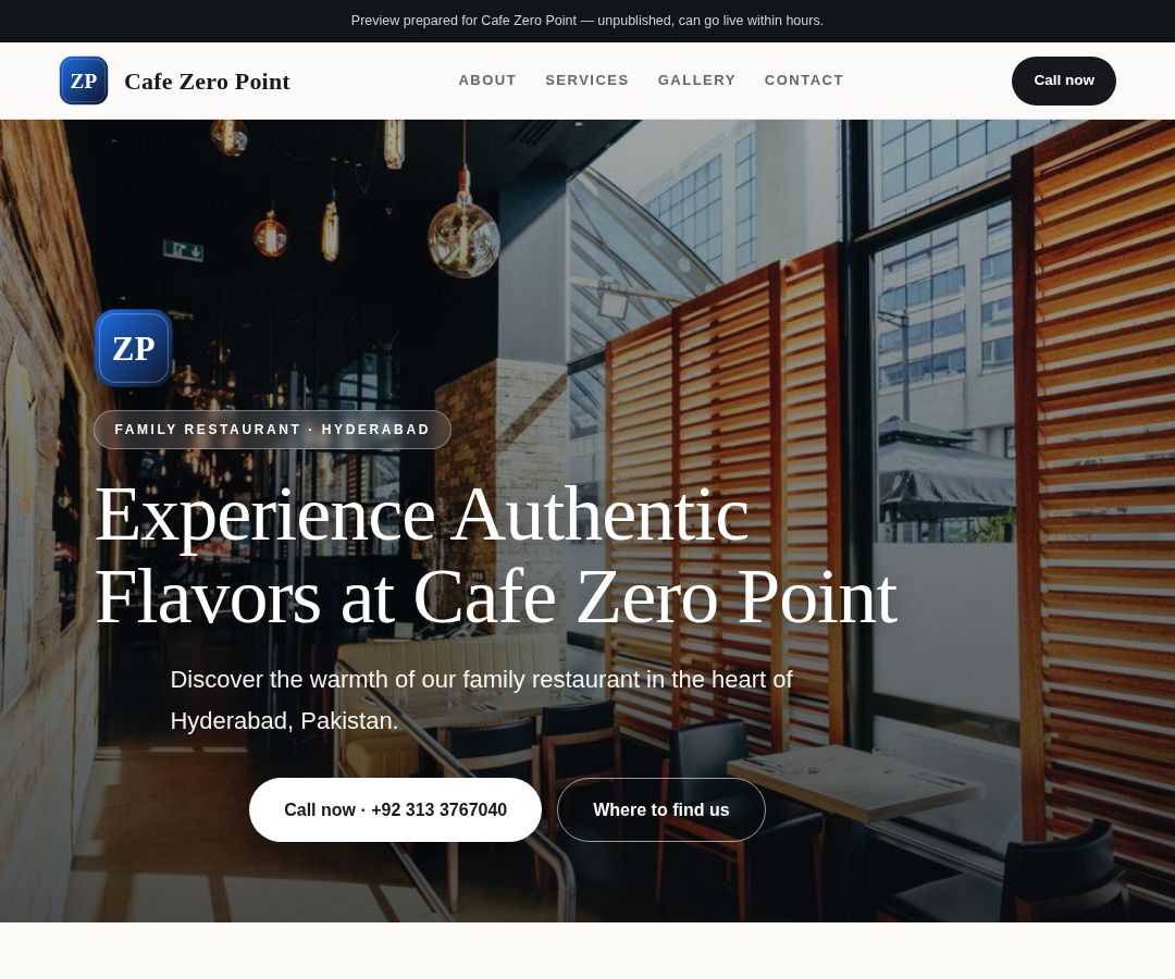 Cafe Zero Point