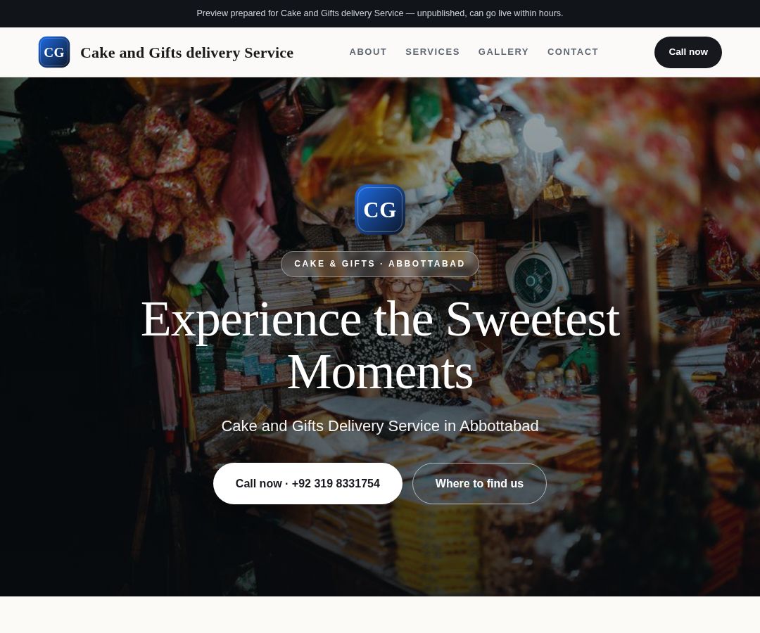 Cake and Gifts delivery Service