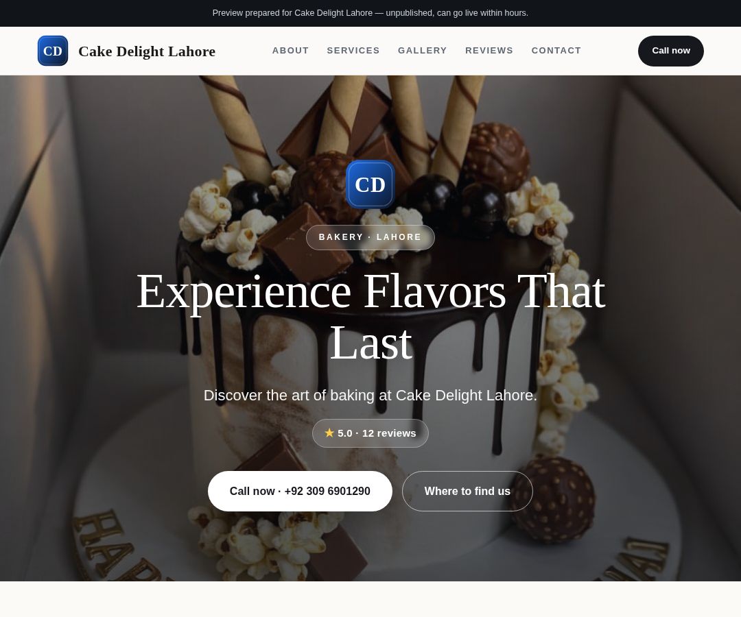 Cake Delight Lahore