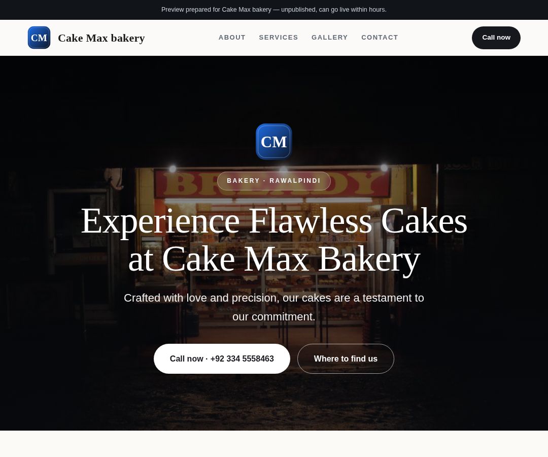 Cake Max bakery