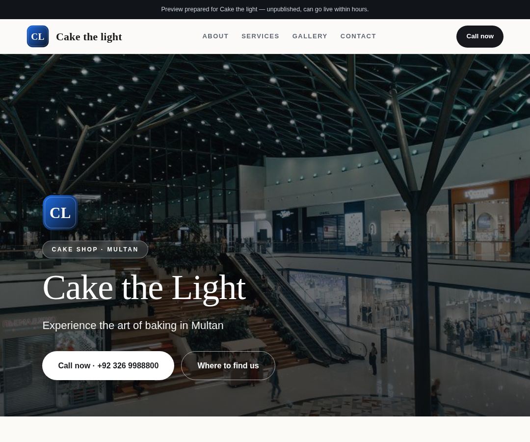 Cake the light