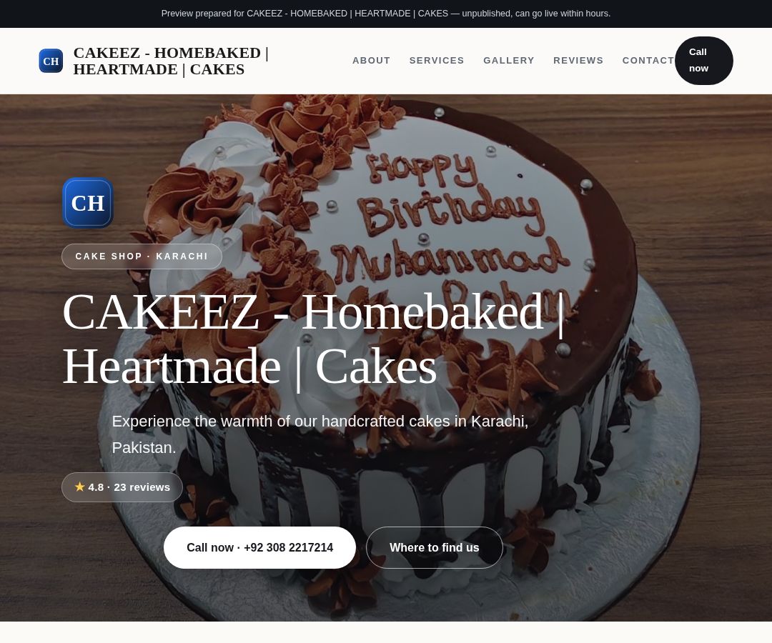 CAKEEZ - HOMEBAKED | HEARTMADE | CAKES