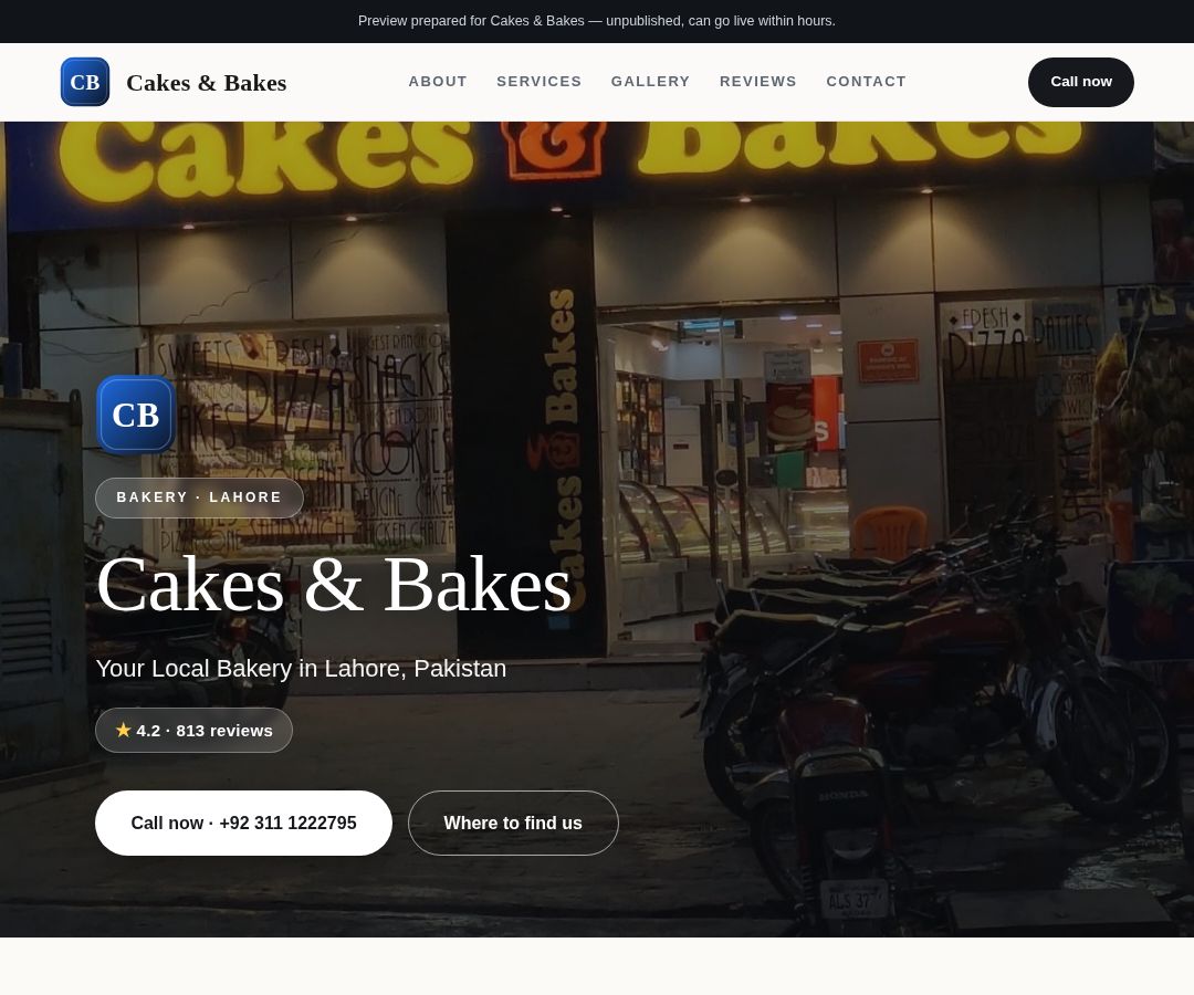 Cakes & Bakes