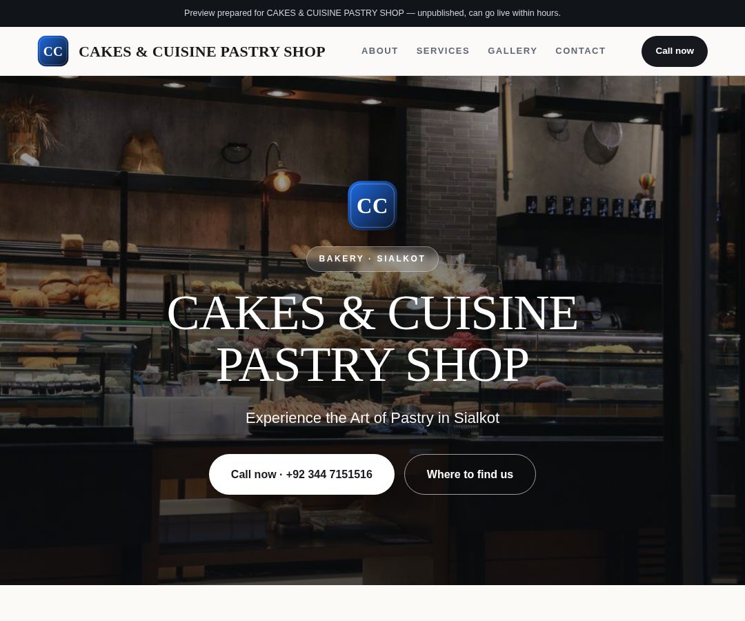 CAKES & CUISINE PASTRY SHOP
