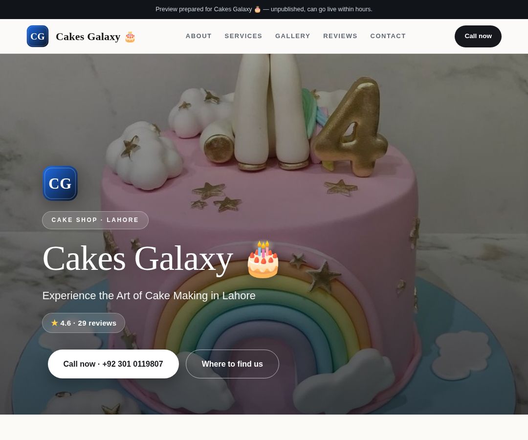 Cakes Galaxy 🎂