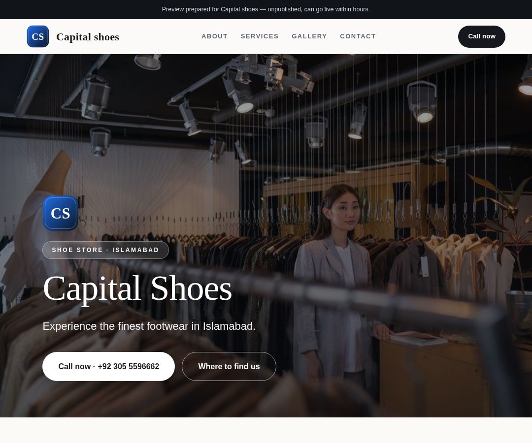 Capital shoes