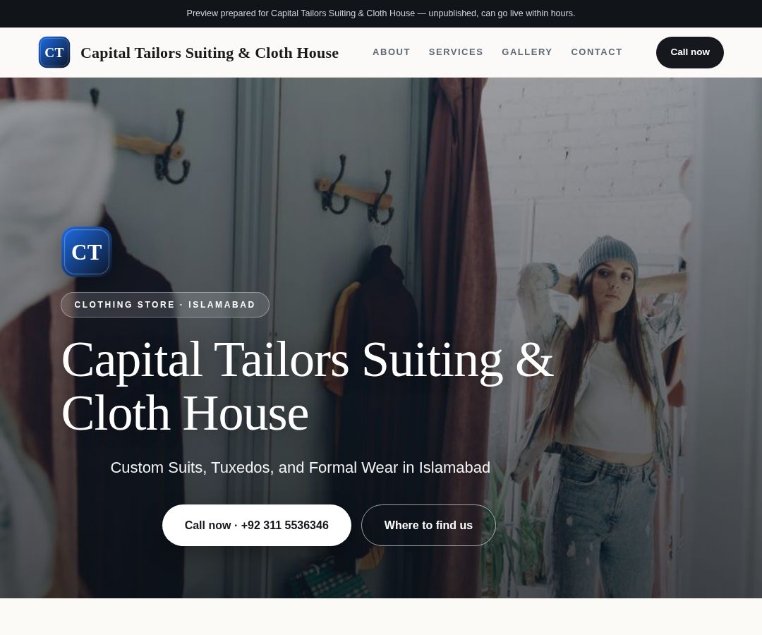 Capital Tailors Suiting & Cloth House