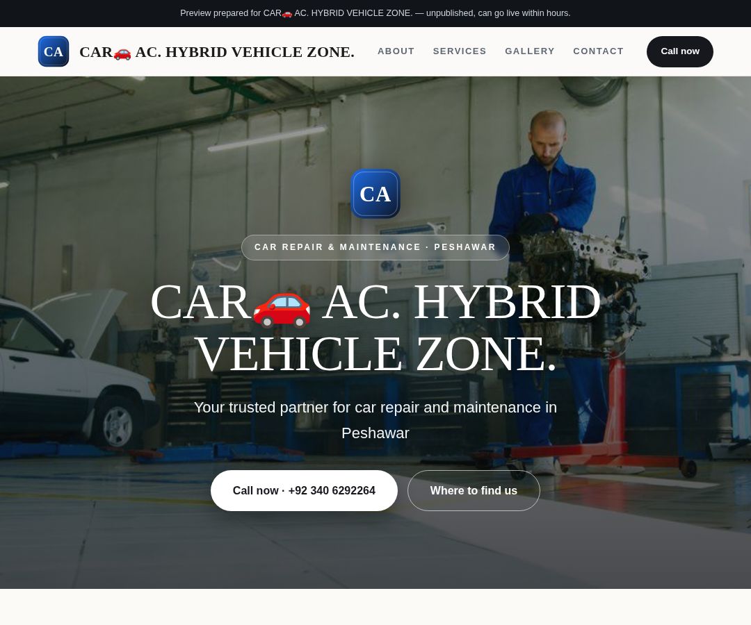 CAR🚗 AC. HYBRID VEHICLE ZONE.