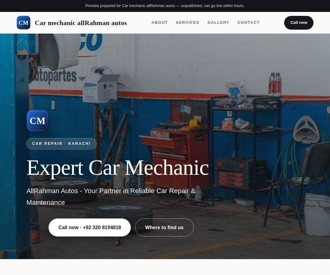 Car mechanic allRahman autos