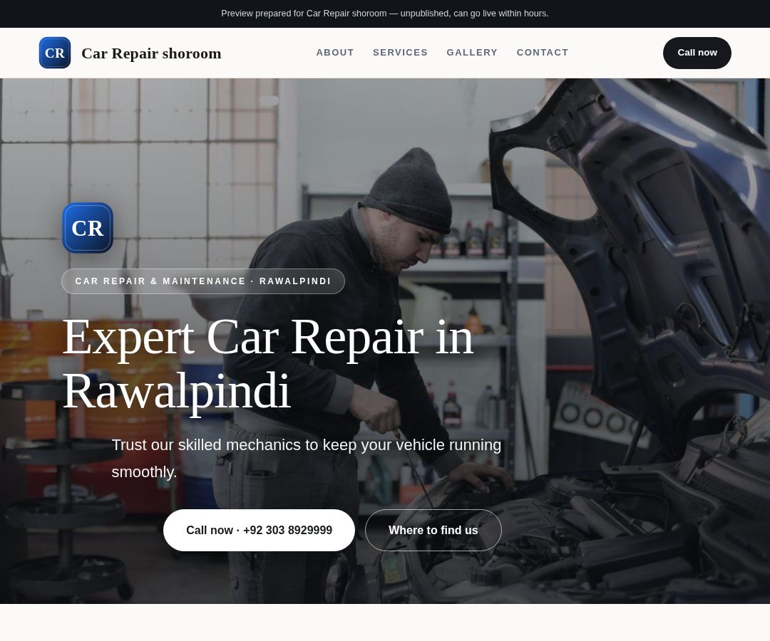 Car Repair shoroom