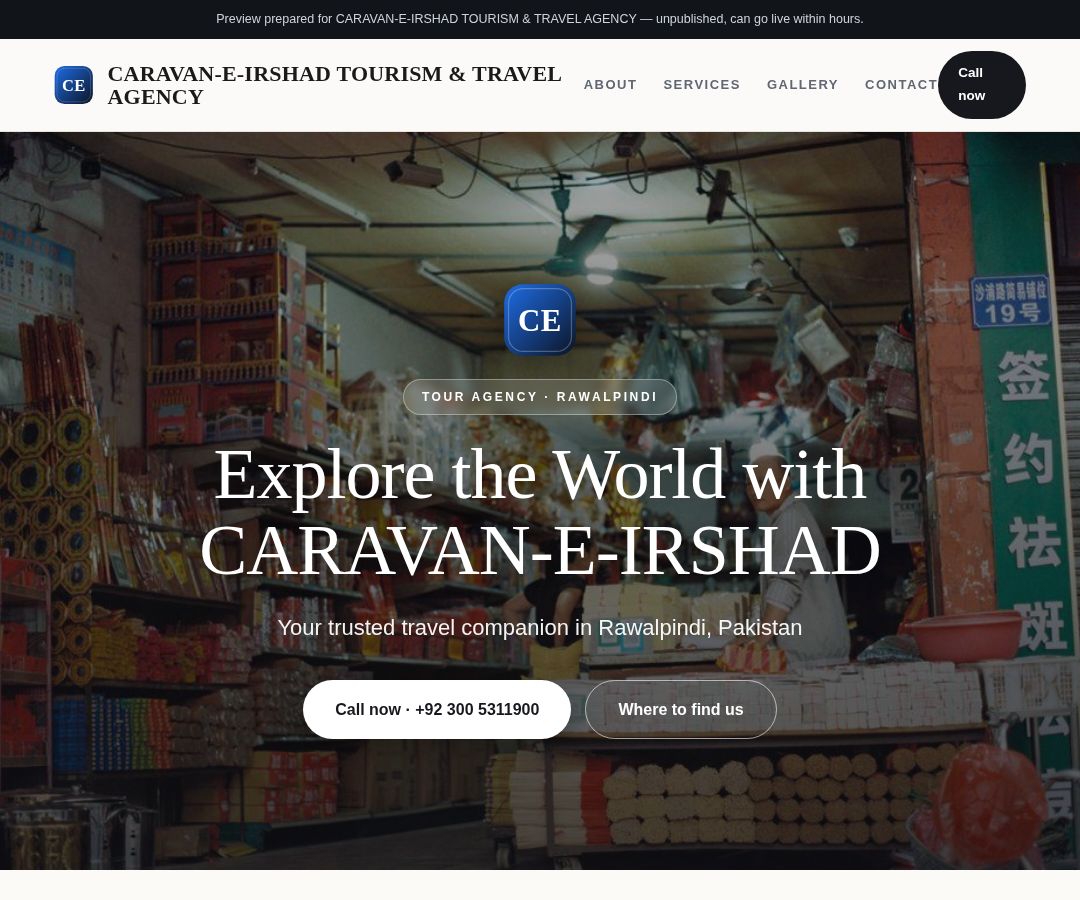 CARAVAN-E-IRSHAD TOURISM & TRAVEL AGENCY