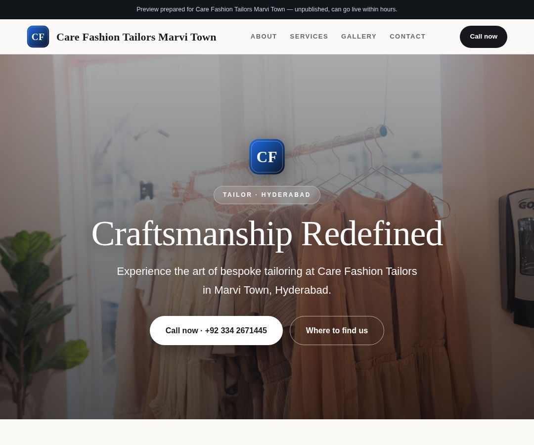 Care Fashion Tailors Marvi Town