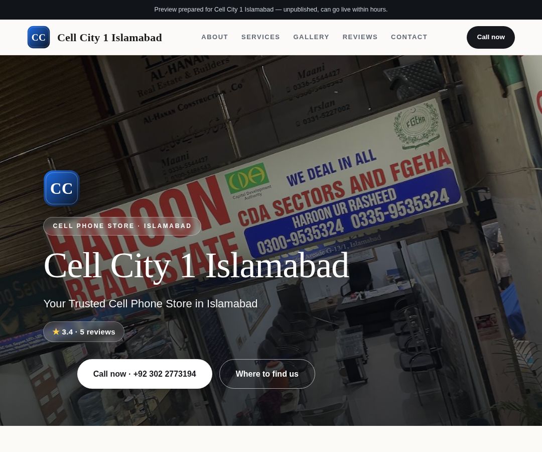 Cell City 1 Islamabad