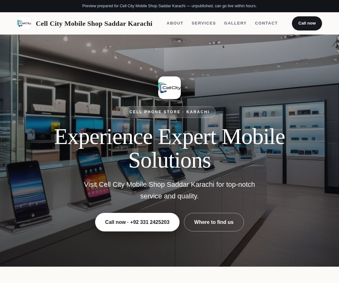 Cell City Mobile Shop Saddar Karachi