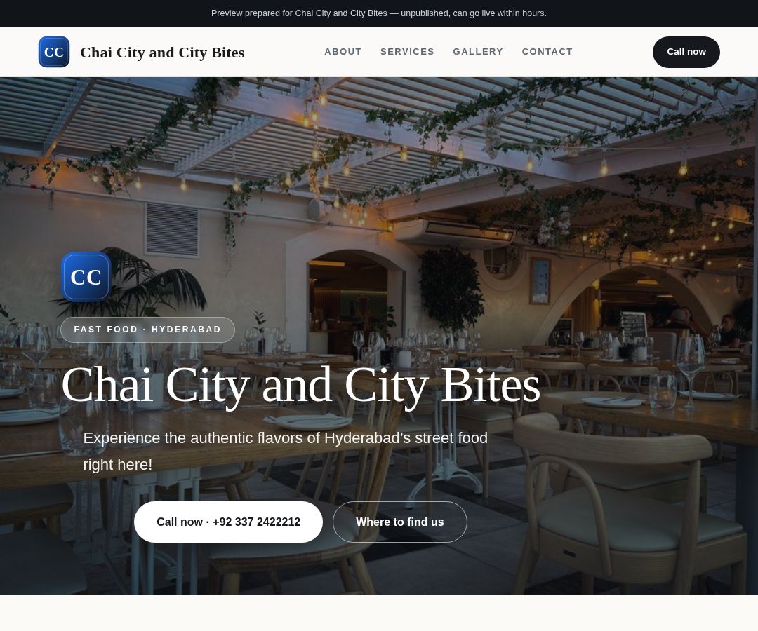 Chai City and City Bites