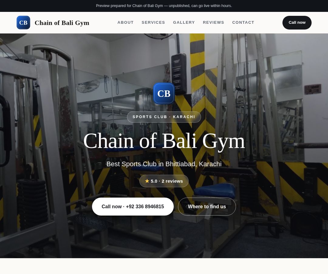 Chain of Bali Gym