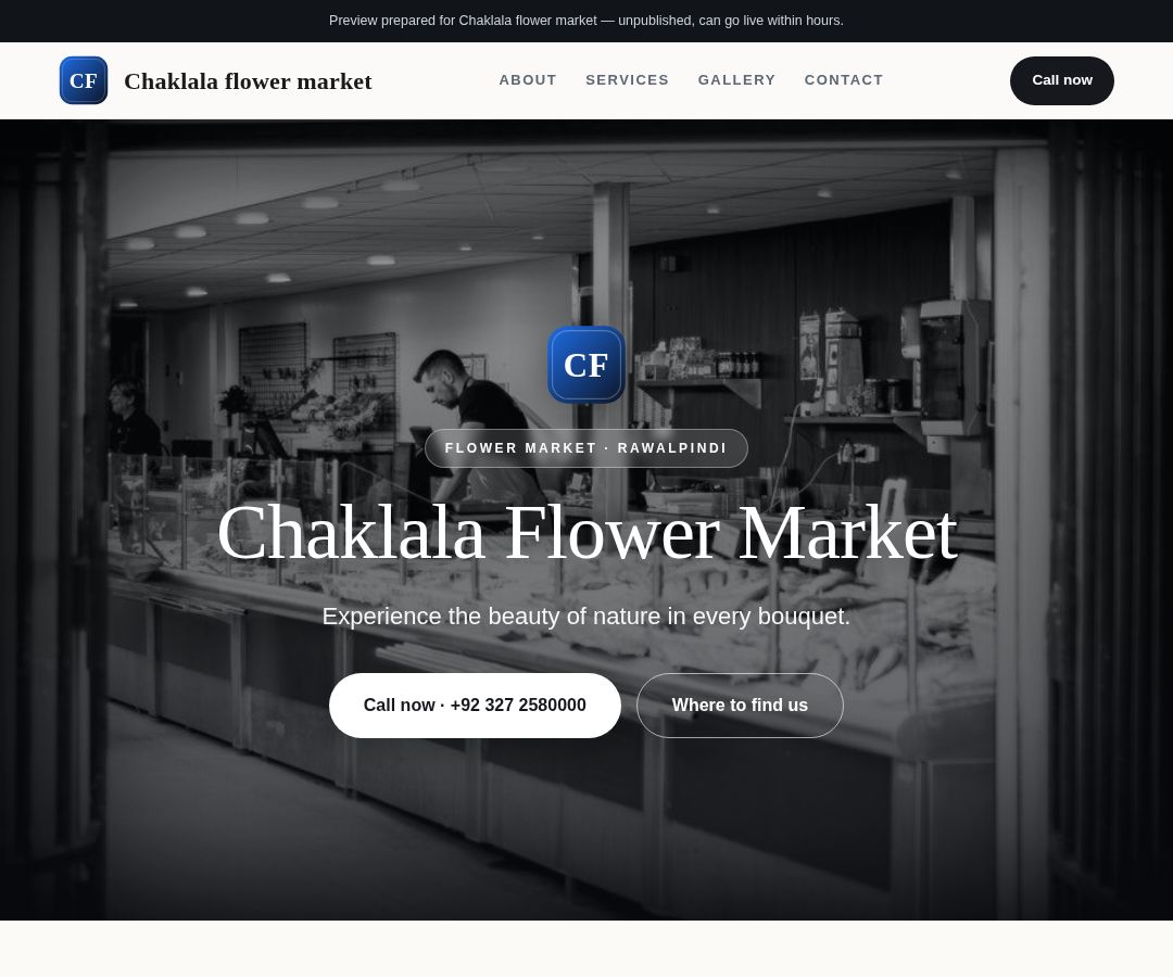 Chaklala flower market