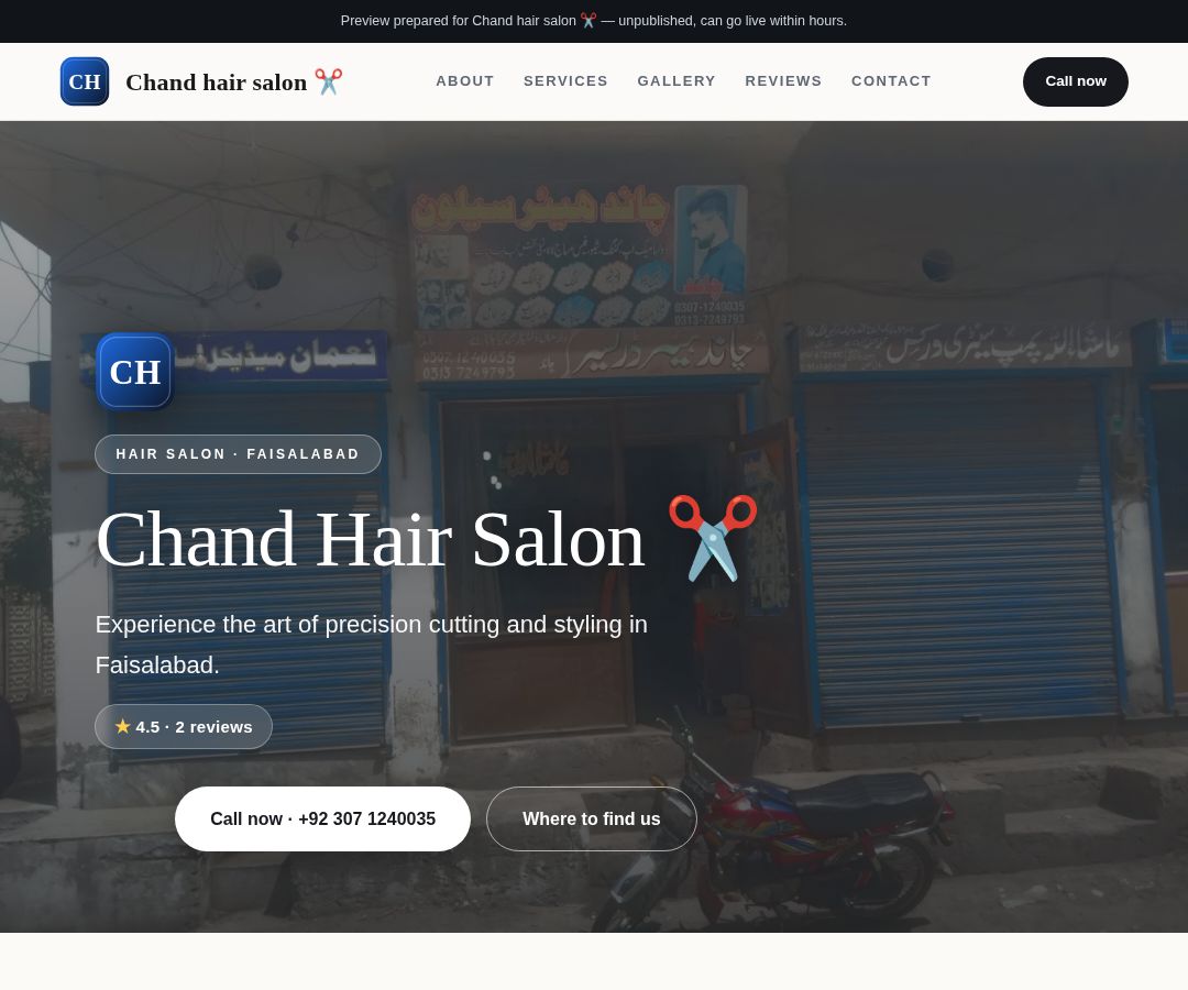 Chand hair salon ✂️