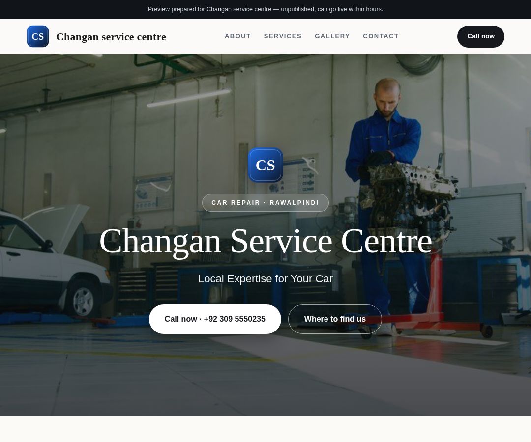 Changan service centre