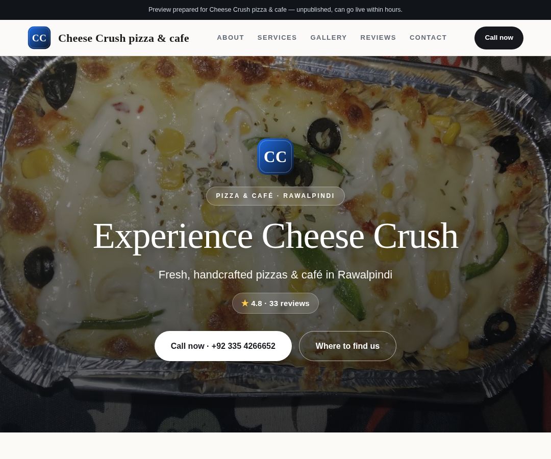 Cheese Crush pizza & cafe