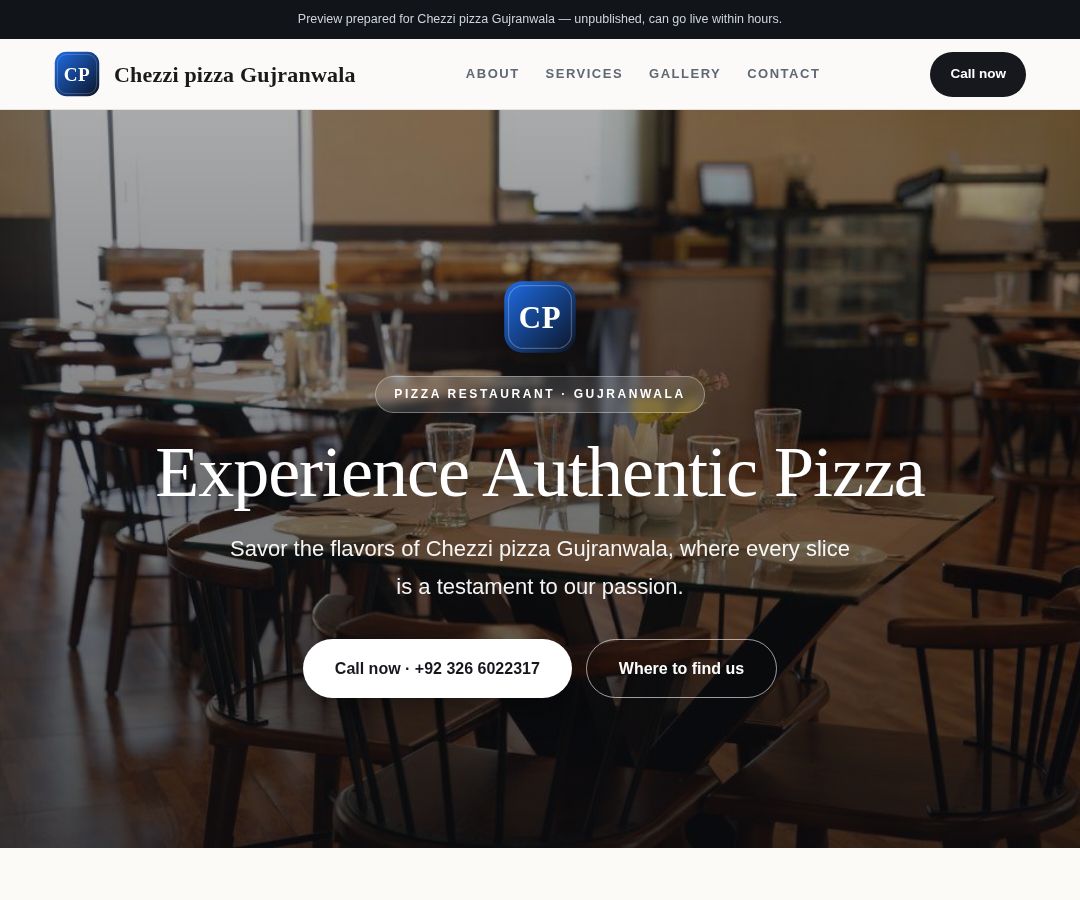 Chezzi pizza Gujranwala