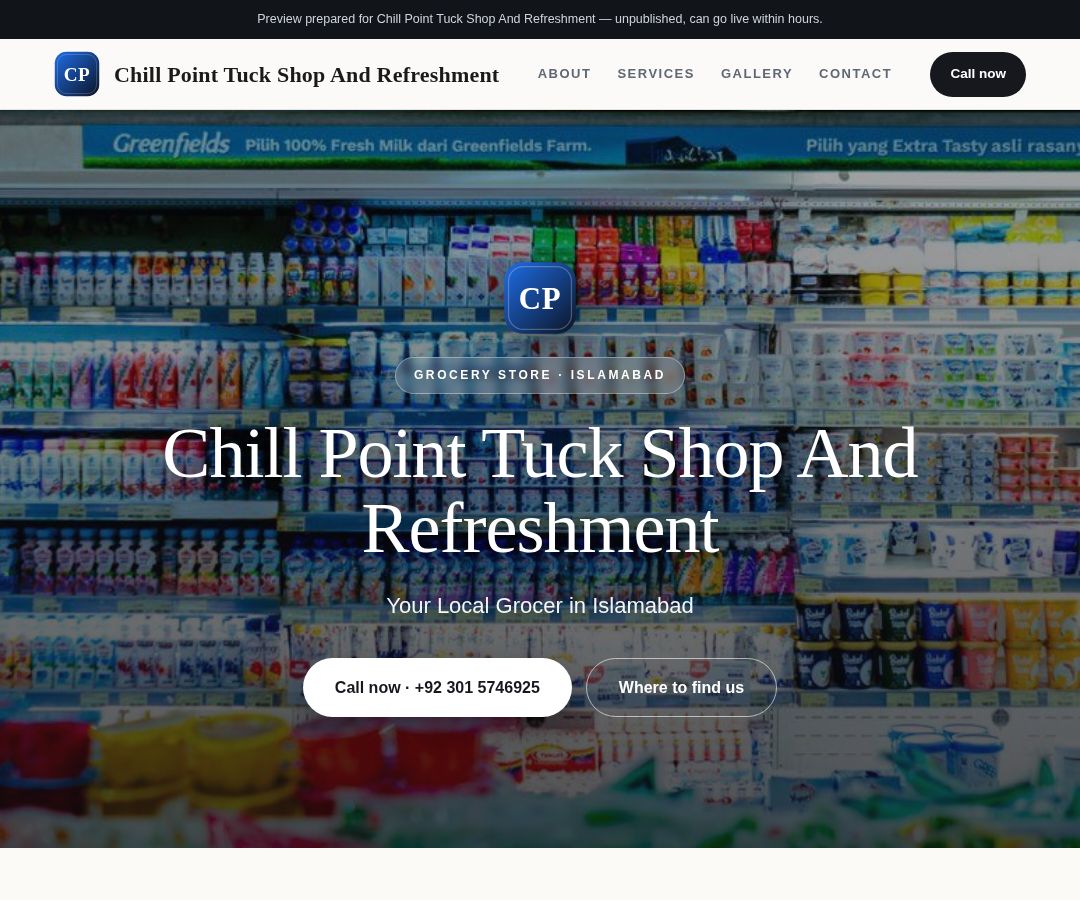 Chill Point Tuck Shop And Refreshment
