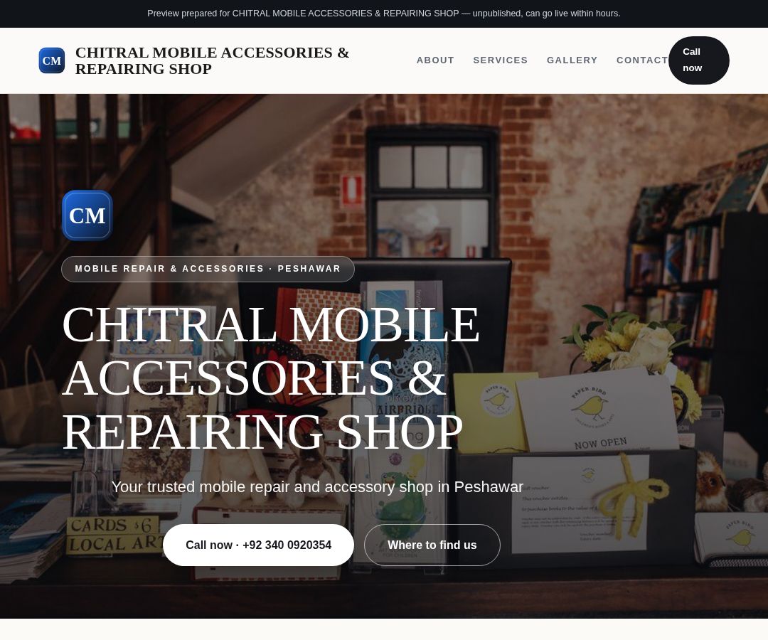 CHITRAL MOBILE ACCESSORIES & REPAIRING SHOP
