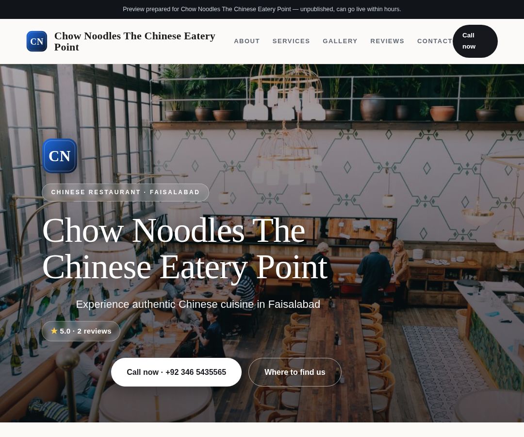 Chow Noodles The Chinese Eatery Point