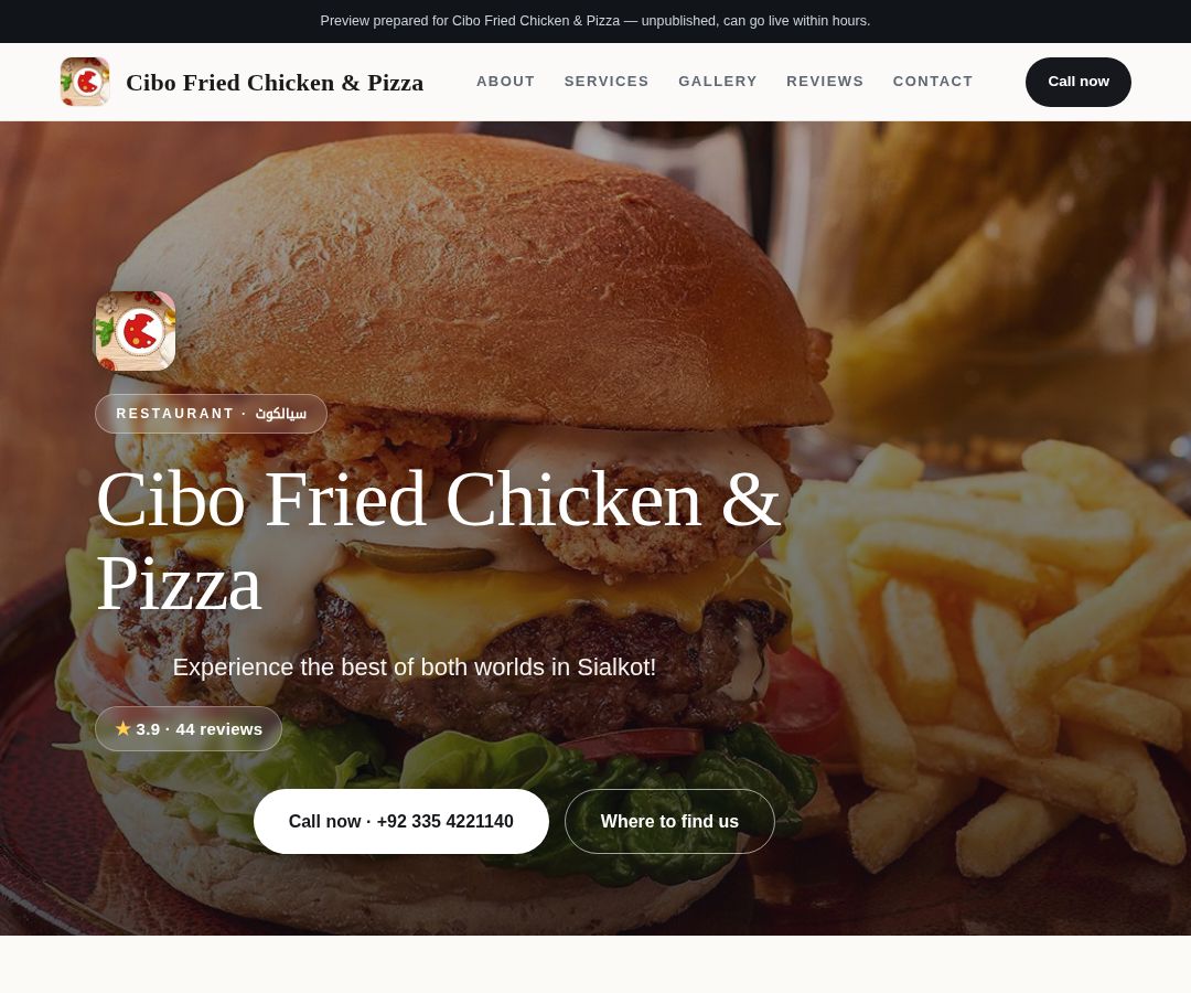 Cibo Fried Chicken & Pizza