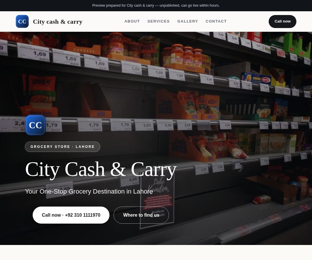 City cash & carry
