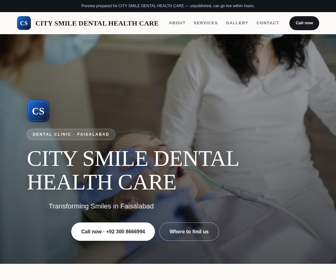 CITY SMILE DENTAL HEALTH CARE