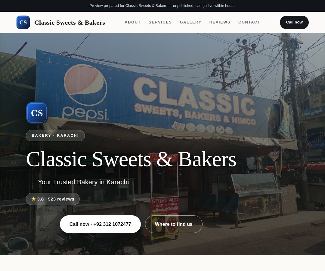 Classic Sweets & Bakers