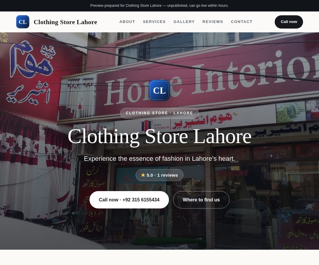 Clothing Store Lahore
