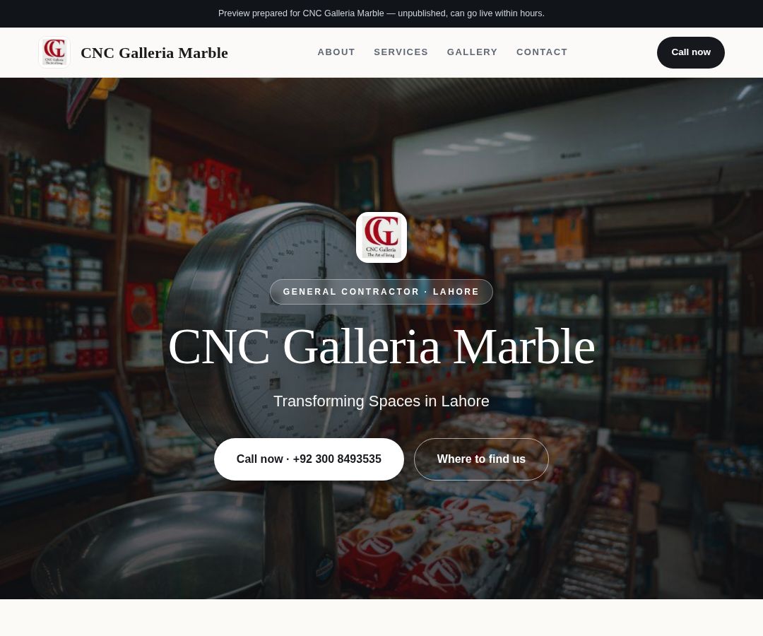 CNC Galleria Marble
