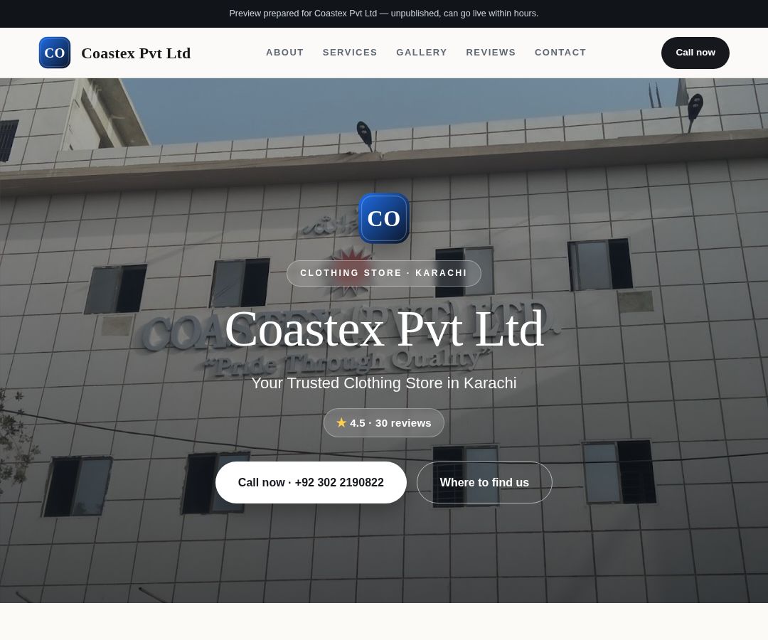 Coastex Pvt Ltd