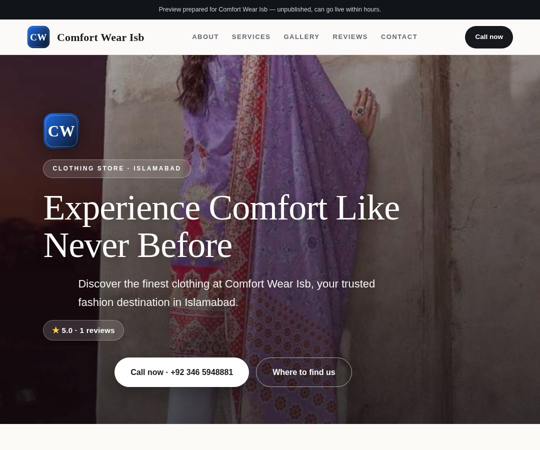 Comfort Wear Isb