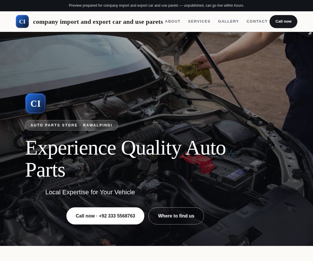 company import and export car and use parets