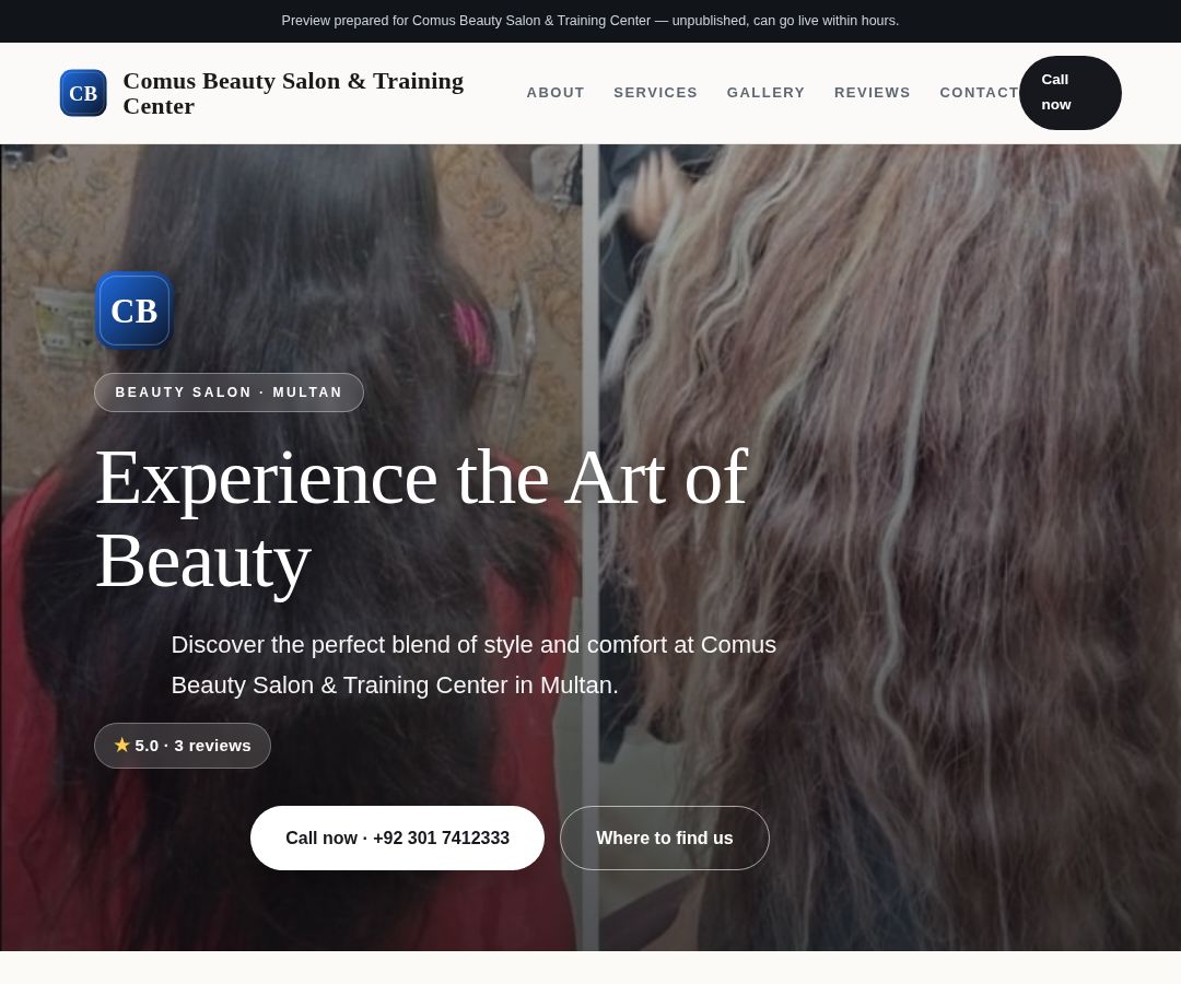 Comus Beauty Salon & Training Center
